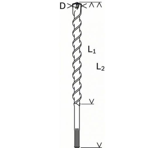 Бур 14х340 SDS-max Bosch