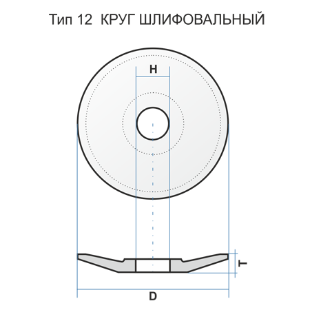 Круг шлиф.12(Т) 175х16х32 25А 60 К-L